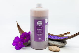 Shampoing naturel rythme violet Salon Marie-Eve